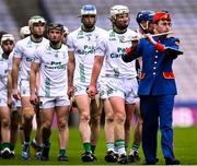 21 January 2024; O'Loughlin Gaels captain Mark Bergin leads his team in the parade before the AIB GAA Hurling All-Ireland Senior Club Championship Final match between O’Loughlin Gaels of Kilkenny and St Thomas’ of Galway at Croke Park in Dublin.
