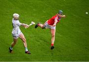 21 January 2024; Owen Wall of O'Loughlin Gaels in action against John Headd of St Thomas' during the AIB GAA Hurling All-Ireland Senior Club Championship Final match between O’Loughlin Gaels of Kilkenny and St. Thomas’ of Galway at Croke Park in Dublin. Photo by Sam Barnes/Sportsfile
