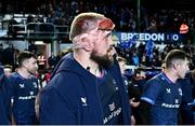 20 January 2024; Andrew Porter of Leinster after his side's victory in the Investec Champions Cup Pool 4 Round 4 match between Leicester Tigers and Leinster at Mattioli Woods Welford Road in Leicester, England. Photo by Harry Murphy/Sportsfile