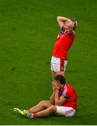 21 January 2024; Cian Mahony and Fintan Burke of St Thomas' after their side's victory in the AIB GAA Hurling All-Ireland Senior Club Championship Final match between O’Loughlin Gaels of Kilkenny and St. Thomas’ of Galway at Croke Park in Dublin. Photo by Sam Barnes/Sportsfile