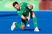 21 January 2024; Shane O'Donoghue of Ireland in action during the FIH Men's Olympic Hockey Qualifying Tournament third/fourth place play-off match between Ireland and Korea at Campo de Hockey Hierba Tarongers in Valencia, Spain. Photo by David Ramirez/Sportsfile