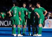 21 January 2024; Ireland players during the FIH Men's Olympic Hockey Qualifying Tournament third/fourth place play-off match between Ireland and Korea at Campo de Hockey Hierba Tarongers in Valencia, Spain. Photo by David Ramirez/Sportsfile