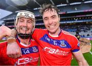 21 January 2024; Éanna Burke and Conor Cooney of St Thomas' after their side's victory in the AIB GAA Hurling All-Ireland Senior Club Championship Final match between O’Loughlin Gaels of Kilkenny and St Thomas’ of Galway at Croke Park in Dublin. Photo by Piaras Ó Mídheach/Sportsfile