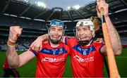 21 January 2024; Conor Cooney and Shane Cooney of St Thomas' after their side's victory in the AIB GAA Hurling All-Ireland Senior Club Championship Final match between O’Loughlin Gaels of Kilkenny and St. Thomas’ of Galway at Croke Park in Dublin. Photo by Ramsey Cardy/Sportsfile