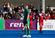 21 January 2024; Sean Murray of Ireland reacts during the FIH Men's Olympic Hockey Qualifying Tournament third/fourth place play-off match between Ireland and Korea at Campo de Hockey Hierba Tarongers in Valencia, Spain. Photo by David Ramirez/Sportsfile