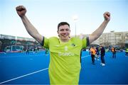 21 January 2024; Jamie Carr of Ireland celebrates after the FIH Men's Olympic Hockey Qualifying Tournament third/fourth place play-off match between Ireland and Korea at Campo de Hockey Hierba Tarongers in Valencia, Spain. Photo by David Ramirez/Sportsfile