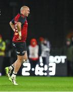 20 January 2024; Simon Zebo of Munster limps after sustaining an injury during the Investec Champions Cup Pool 3 Round 4 match between Munster and Northampton Saints at Thomond Park in Limerick. Photo by Brendan Moran/Sportsfile
