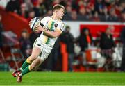 20 January 2024; Fin Smith of Northampton Saints during the Investec Champions Cup Pool 3 Round 4 match between Munster and Northampton Saints at Thomond Park in Limerick. Photo by Brendan Moran/Sportsfile