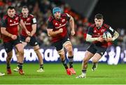 20 January 2024; Calvin Nash of Munster makes a break during the Investec Champions Cup Pool 3 Round 4 match between Munster and Northampton Saints at Thomond Park in Limerick. Photo by Brendan Moran/Sportsfile