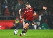 20 January 2024; Jack Crowley of Munster during the Investec Champions Cup Pool 3 Round 4 match between Munster and Northampton Saints at Thomond Park in Limerick. Photo by Brendan Moran/Sportsfile