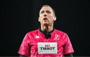 20 January 2024; Referee Tual Trainini during the Investec Champions Cup Pool 3 Round 4 match between Munster and Northampton Saints at Thomond Park in Limerick. Photo by Brendan Moran/Sportsfile