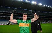 21 January 2024; Ciarán McFaul of Glen celebrates after the AIB GAA Football All-Ireland Senior Club Championship Final match between Glen of Derry and St Brigid's of Roscommon at Croke Park in Dublin. Photo by Ramsey Cardy/Sportsfile