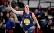 21 January 2024; Danielle O’Leary of Gurranabraher Credit Union Brunell celebrates after scoring a basket during the Basketball Ireland Paudie O'Connor Cup Final match between Catalyst Fr Mathews and Gurranabraher Credit Union Brunell at the National Basketball Arena in Tallaght, Dublin. Photo by Seb Daly/Sportsfile