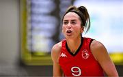 21 January 2024; Grainne Dwyer of Catalyst Fr Mathews during the Basketball Ireland Paudie O'Connor Cup Final match between Catalyst Fr Mathews and Gurranabraher Credit Union Brunell at the National Basketball Arena in Tallaght, Dublin. Photo by Seb Daly/Sportsfile