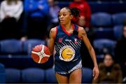 21 January 2024; Kyaja Williams of Gurranabraher Credit Union Brunell during the Basketball Ireland Paudie O'Connor Cup Final match between Catalyst Fr Mathews and Gurranabraher Credit Union Brunell at the National Basketball Arena in Tallaght, Dublin. Photo by Seb Daly/Sportsfile