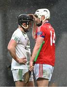 21 January 2024; Éanna Burke of St Thomas' consoles Mikey Butler of O'Loughlin Gaels after the AIB GAA Hurling All-Ireland Senior Club Championship Final match between O’Loughlin Gaels of Kilkenny and St. Thomas’ of Galway at Croke Park in Dublin. Photo by Piaras Ó Mídheach/Sportsfile