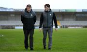 22 January 2024; Kerry manager Jack O'Connor, left, and captain Paudie Clifford before a Kerry senior football media conference at Austin Stack Park in Tralee, Kerry. Photo by Brendan Moran/Sportsfile