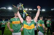 21 January 2024; Conleth McGuckian of Glen celebrates after the AIB GAA Football All-Ireland Senior Club Championship Final match between Glen of Derry and St Brigid's of Roscommon at Croke Park in Dublin. Photo by Ramsey Cardy/Sportsfile