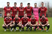 21 January 2024; The Malahide United team before the PTSB Leinster Senior Cup Group A match between Malahide United and Dundalk at Gannon Park in Malahide, Dublin. Photo by Tyler Miller/Sportsfile