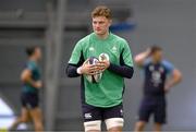 23 January 2024; Cian Prendergast during Ireland Rugby squad training at the IRFU High Performance Centre at the Sport Ireland Campus in Dublin. Photo by Harry Murphy/Sportsfile