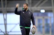 23 January 2024; Head coach Andy Farrell during Ireland Rugby squad training at the IRFU High Performance Centre at the Sport Ireland Campus in Dublin. Photo by Harry Murphy/Sportsfile