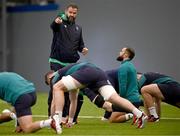 23 January 2024; Head coach Andy Farrell and Jamison Gibson-Park during Ireland Rugby squad training at the IRFU High Performance Centre at the Sport Ireland Campus in Dublin. Photo by Harry Murphy/Sportsfile