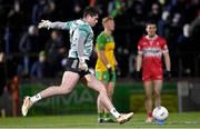 20 January 2024; Derry goalkeeper Odhran Lynch during the Bank of Ireland Dr McKenna Cup final match between Derry and Donegal at O'Neills Healy Park in Omagh, Tyrone. Photo by Ramsey Cardy/Sportsfile