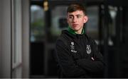 24 January 2024; Darragh Burns stands for a portrait during a Shamrock Rovers media conference at Roadstone Group Sports Club in Dublin. Photo by Seb Daly/Sportsfile