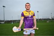 24 January 2024; Wexford hurler Kevin Foley poses for a portrait during the launch for the 2024 Dioralyte Walsh Cup Final Launch at the GAA National Games Development Centre in Abbotstown, Dublin, ahead of Sunday's final between Galway and Wexford. Photo by David Fitzgerald/Sportsfile