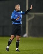 23 January 2024; Referee Conor Dourneen during the Electric Ireland Higher Education GAA Sigerson Cup Round 3 match between University of Galway and St Mary's University College at GAA National Games Development Centre in Abbotstown, Dublin. Photo by Brendan Moran/Sportsfile