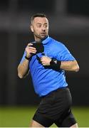 24 January 2024;  Referee David Gough during the Electric Ireland Higher Education GAA Sigerson Cup Round 3 match between Ulster University and MTU Cork at the GAA National Games Development Centre in Abbotstown, Dublin. Photo by Stephen Marken/Sportsfile