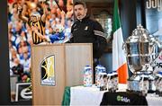 25 January 2024; Kilkenny hurling manager Derek Lyng during a promotional event at UPMC Nowlan Park, Kilkenny as Avonmore owner Tirlán reaffirm sponsorship commitments to Kilkenny GAA for the 2024 season. Avonmore, Ireland's number one dairy brand, has featured proudly on Kilkenny jerseys since 1994 making it one of the longest running GAA partnerships in the country. Photo by David Fitzgerald/Sportsfile