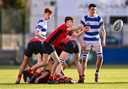 25 January 2024; Lachlan Honan of CUS during the Bank of Ireland Leinster Rugby Schools Father Godfrey Cup semi-final match between Good Counsel, New Ross and CUS at Energia Park in Dublin. Photo by Ben McShane/Sportsfile