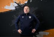 24 January 2024; Manager James Keddy poses for a portrait during a Wexford FC squad portraits session at the SETU Carlow Campus. Photo by Stephen McCarthy/Sportsfile