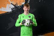 24 January 2024; Goalkeeper William Gaul poses for a portrait during a Wexford FC squad portraits session at the SETU Carlow Campus. Photo by Stephen McCarthy/Sportsfile