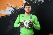 24 January 2024; Goalkeeper Alex Moody poses for a portrait during a Wexford FC squad portraits session at the SETU Carlow Campus. Photo by Stephen McCarthy/Sportsfile