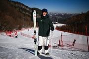 26 January 2024; Thomas Dooley of Team Ireland poses for a portrait after official mogul training on day seven of the Winter Youth Olympic Games 2024 at Gangwon in South Korea. Photo by Eóin Noonan/Sportsfile