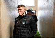 27 January 2024; Ronan McCaffrey of Fermanagh makes his way into the dressing rooms before the Allianz Football League Division 2 match between Meath and Fermanagh at Páirc Tailteann in Navan, Meath. Photo by Tyler Miller/Sportsfile