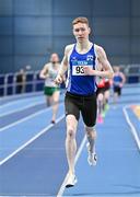 27 January 2024; Philip Marron of Dublin City Harriers AC, competes in the men's 1500m during day one of the AAI Games & 123.ie National Indoor Combined Events at the National Indoor Arena in Dublin. Photo by Sam Barnes/Sportsfile