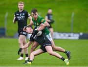 27 January 2024; Josh Largo Elis of Fermanagh in action against Sean Coffey of Meath during the Allianz Football League Division 2 match between Meath and Fermanagh at Páirc Tailteann in Navan, Meath. Photo by Tyler Miller/Sportsfile