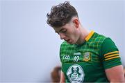 27 January 2024; Daithí McGowan of Meath reacts after his side's draw in the Allianz Football League Division 2 match between Meath and Fermanagh at Páirc Tailteann in Navan, Meath. Photo by Tyler Miller/Sportsfile