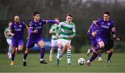 27 January 2024; Darragh Burns of Shamrock Rovers during the pre-season friendly match between Shamrock Rovers and Wexford at Roadstone Group Sports Club in Dublin. Photo by Stephen McCarthy/Sportsfile