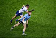 27 January 2024; Luke Breathnach of Dublin in action against Gary Mohan of Monaghan during the Allianz Football League Division 1 match between Dublin and Monaghan at Croke Park in Dublin. Photo by Ray McManus/Sportsfile