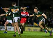27 January 2024; Dylan Casey of Kerry celebrates after scoring his side's second goal during the Allianz Football League Division 1 match between Kerry and Derry at Austin Stack Park in Tralee, Kerry. Photo by Brendan Moran/Sportsfile
