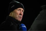 27 January 2024; Kerry manager Jack O'Connor is interviewed by RTÉ after the Allianz Football League Division 1 match between Kerry and Derry at Austin Stack Park in Tralee, Kerry. Photo by Brendan Moran/Sportsfile