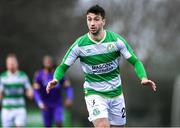 27 January 2024; Neil Farrugia of Shamrock Rovers during the pre-season friendly match between Shamrock Rovers and Wexford at Roadstone Group Sports Club in Dublin. Photo by Stephen McCarthy/Sportsfile