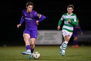 27 January 2024; Brandon McCann of Wexford during the pre-season friendly match between Shamrock Rovers and Wexford at Roadstone Group Sports Club in Dublin. Photo by Stephen McCarthy/Sportsfile