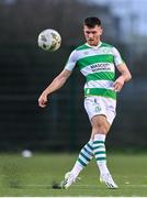 27 January 2024; Josh Honohan of Shamrock Rovers during the pre-season friendly match between Shamrock Rovers and Wexford at Roadstone Group Sports Club in Dublin. Photo by Stephen McCarthy/Sportsfile