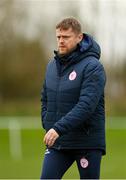 27 January 2024; Shelbourne manager Damien Duff before the pre-season friendly match between Shelbourne and Waterford at AUL Complex in Clonsaugh, Dublin. Photo by Seb Daly/Sportsfile