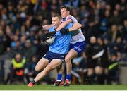 27 January 2024; Con O'Callaghan of Dublin is fouled by Ryan Wylie of Monaghan during the Allianz Football League Division 1 match between Dublin and Monaghan at Croke Park in Dublin. Photo by Seb Daly/Sportsfile